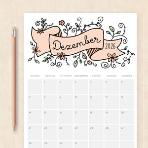 kalender 2026 zum ausdrucken