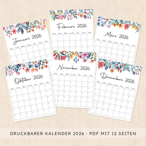 kalender 2026 zum ausdrucken