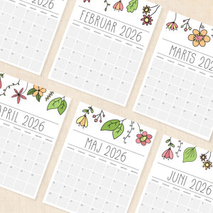 Kalender 2026 print selv