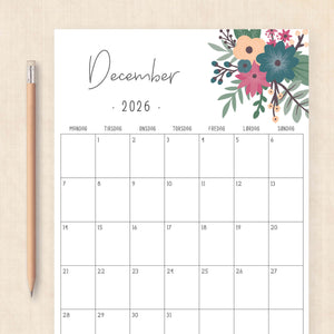 Kalender 2026 print selv