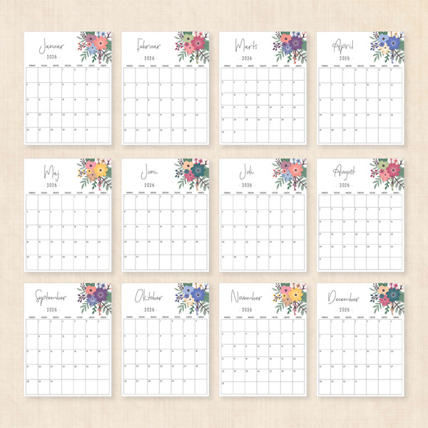 Kalender 2026 print selv