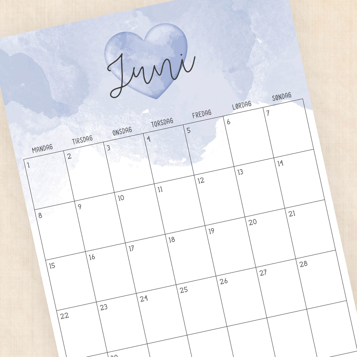 kalender 2026 print selv