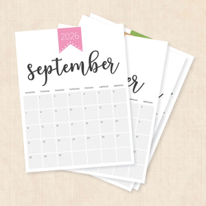 Kalender 2026 print selv