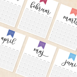 Kalender 2026 print selv