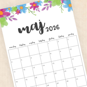 Kalender 2026 print selv