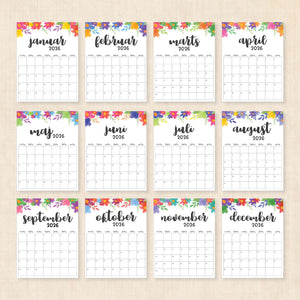 Kalender 2026 print selv