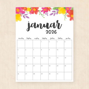 Kalender 2026 print selv