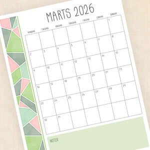 Kalender 2026 print selv