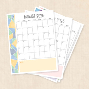 Kalender 2026 print selv