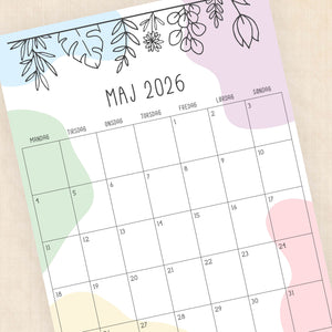 Kalender 2026 print selv
