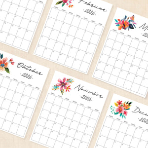 Kalender 2026 print selv