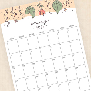 Kalender 2026 print selv