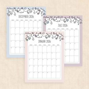 Kalender 2026 print selv