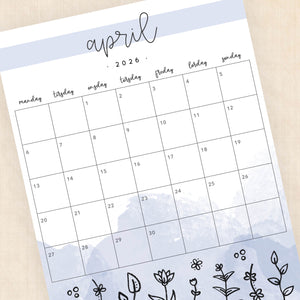 Kalender 2026 print selv