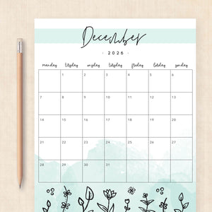 Kalender 2026 print selv