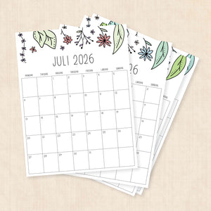 Kalender 2026 print selv