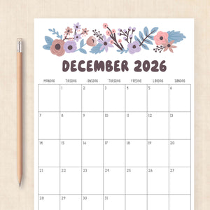 Kalender 2026 print selv
