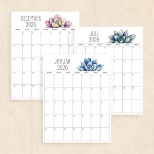 Kalender 2026 print selv