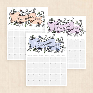 Kalender 2026 print selv