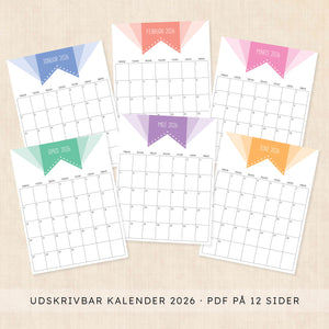 Kalender 2026 print selv