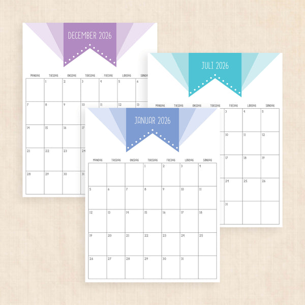 Kalender 2026 print selv