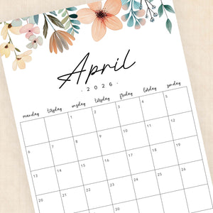 Kalender 2026 print selv