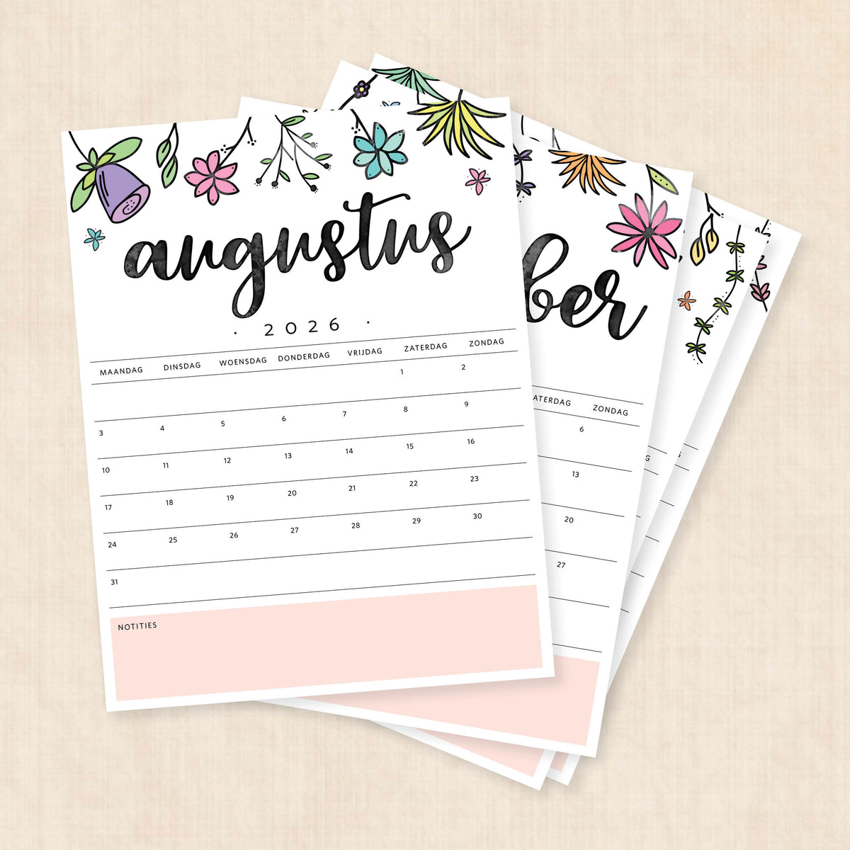 Kalender 2026 printen