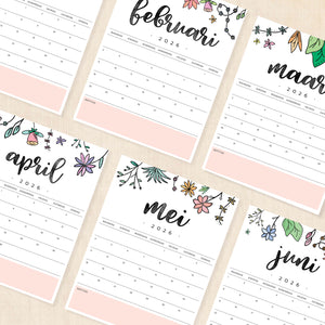 Kalender 2026 printen