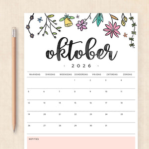 Kalender 2026 printen