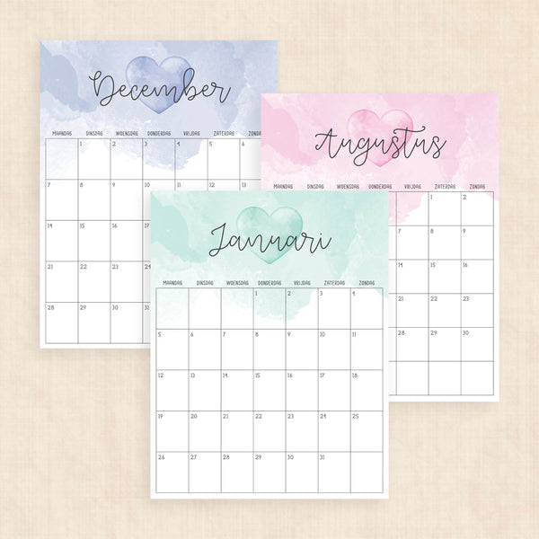 Kalender 2026 printen