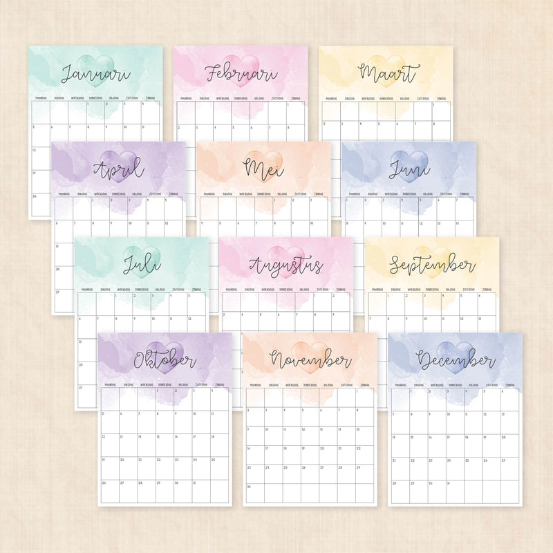 Kalender 2026 printen