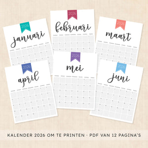 Kalender 2026 printen