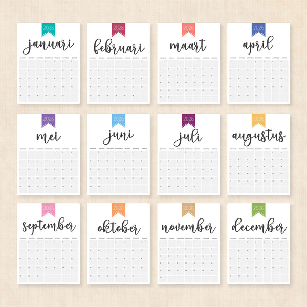 Kalender 2026 printen