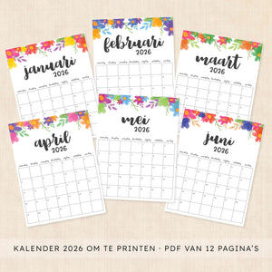 Kalender 2026 printen