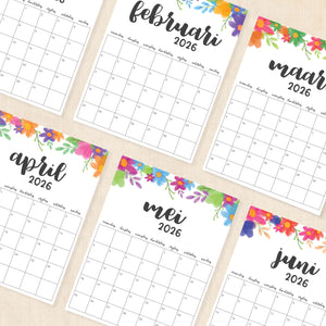 Kalender 2026 printen