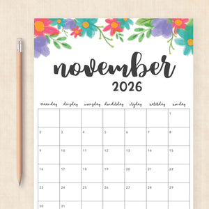 Kalender 2026 printen