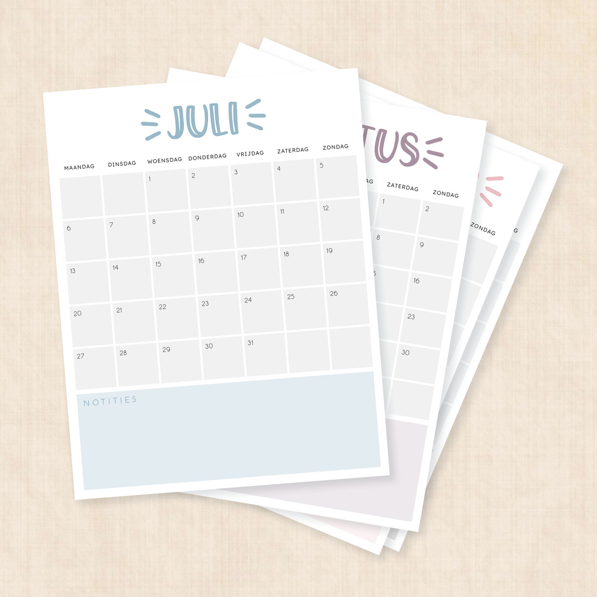 Kalender 2026 printen