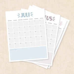 Kalender 2026 printen