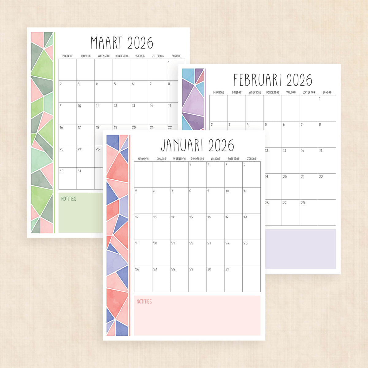 Kalender 2026 printen
