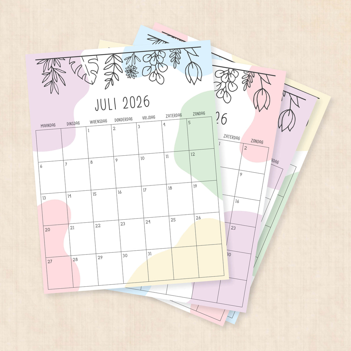 Kalender 2026 printen