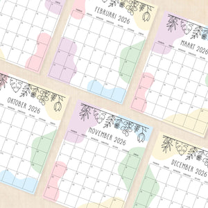 Kalender 2026 printen