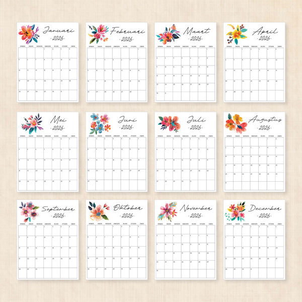 Kalender 2026 printen