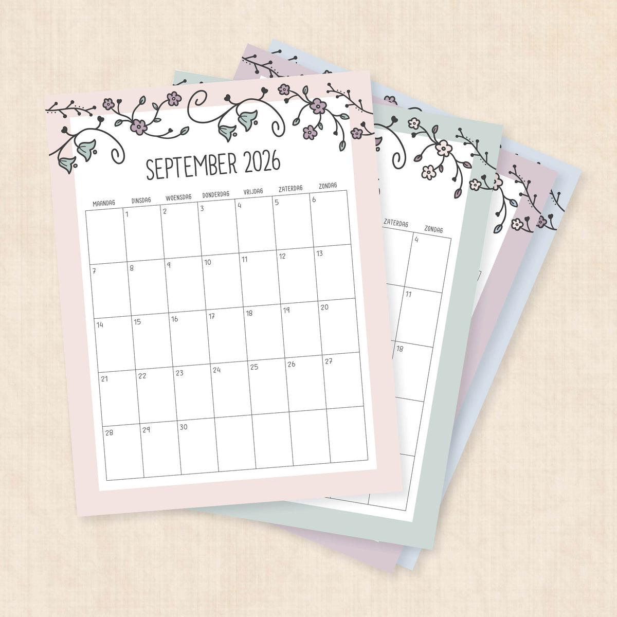 Kalender 2026 printen