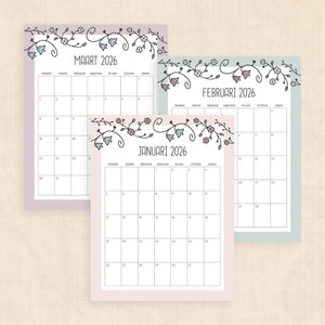 Kalender 2026 printen