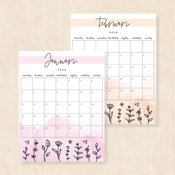 Kalender 2026 printen