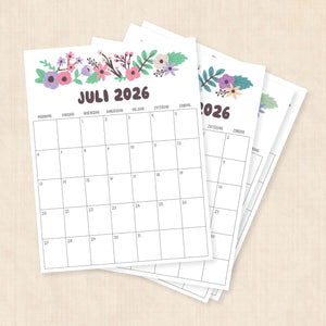 Kalender 2026 printen