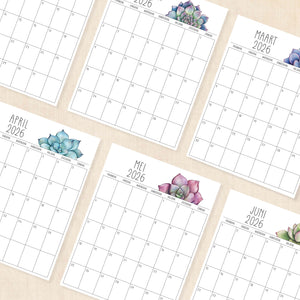 Kalender 2026 printen