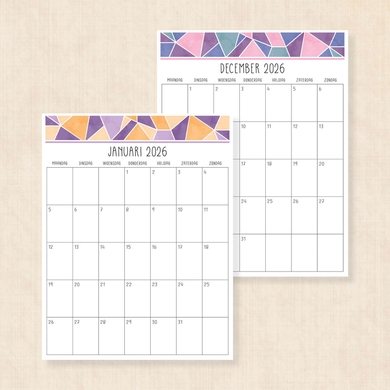 Kalender 2026 printen