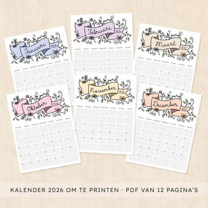 Kalender 2026 printen