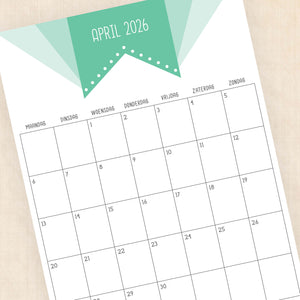 Kalender 2026 printen